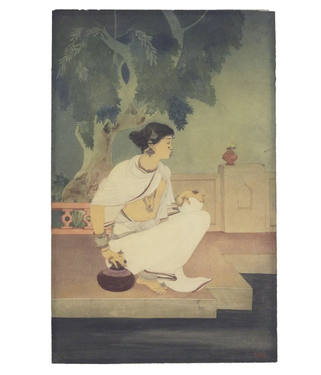 Untitled, by Kshitindranath Majumdar, paint, 1910