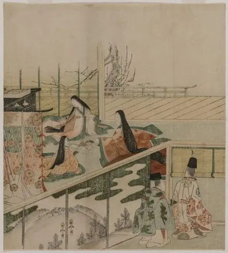 Court Ladies Making Dolls, by Kubo Shunman