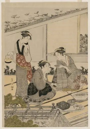 Women in a Tea House, by Kubo Shunman