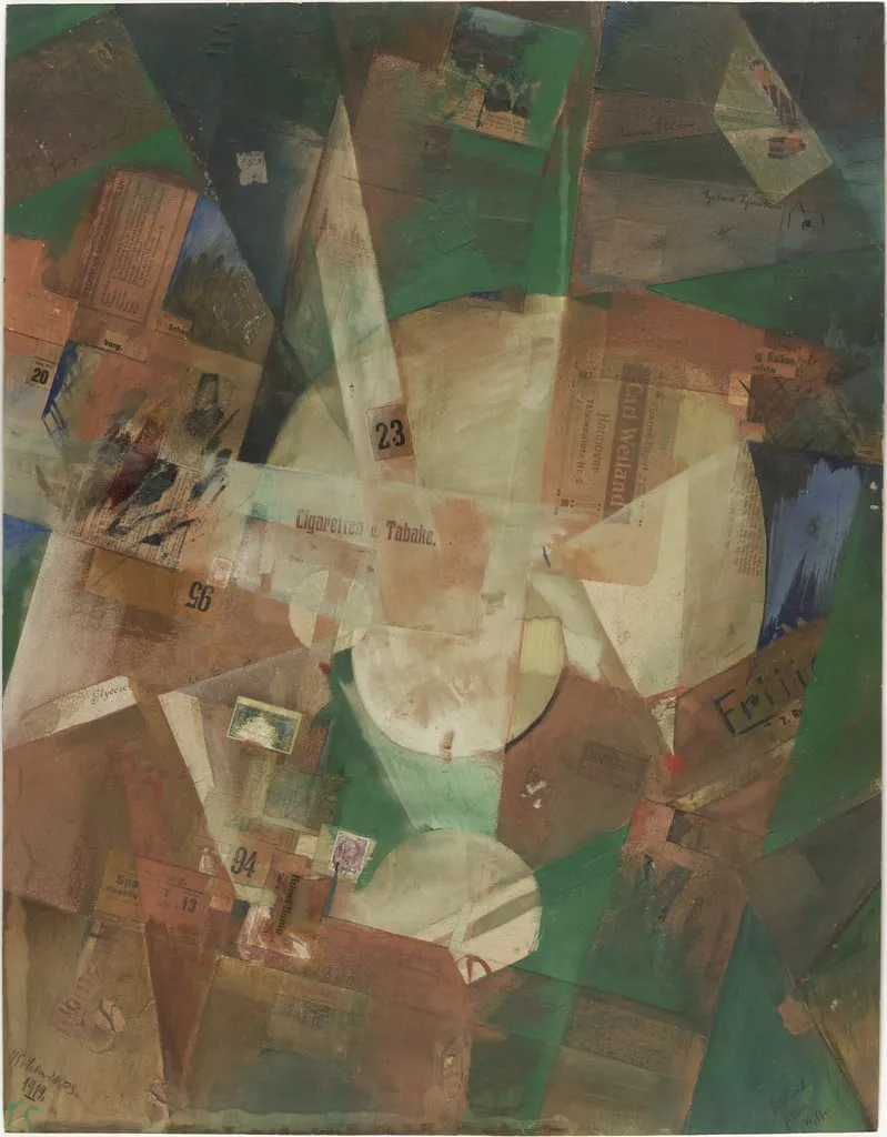 Untitled, by Kurt Schwitters, oil, 1919