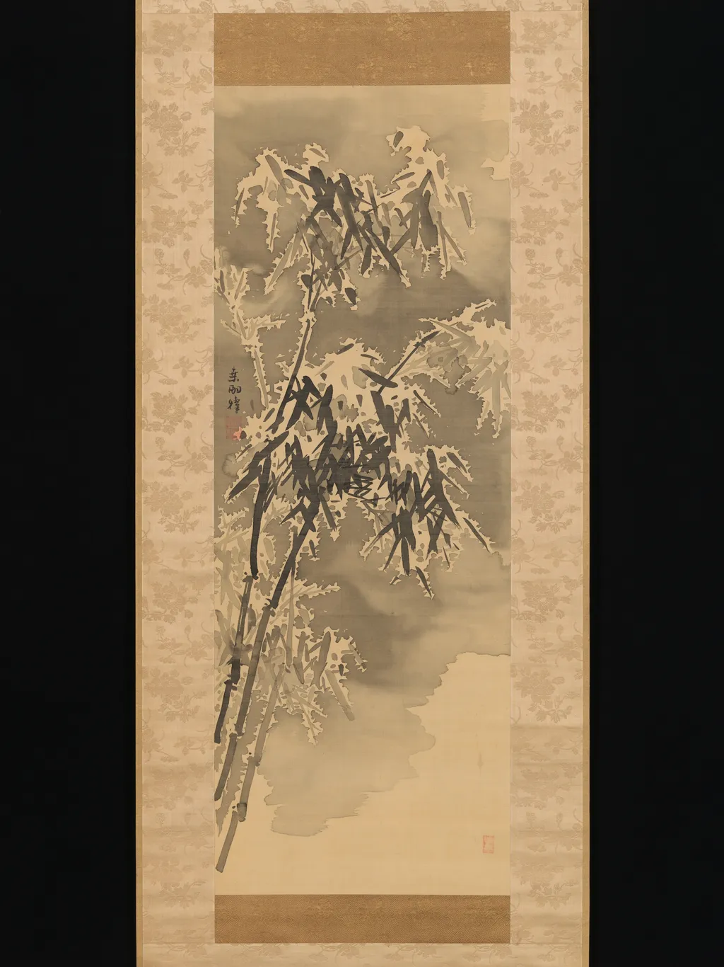 Bamboo in Snow, by Kuwayama Gyokushū, unspecified, 1792