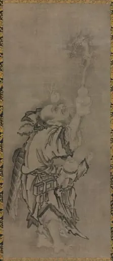 Hotei with Daoist Immortals: Immortal with Gourd and Dragon, by Kyūseki Tomonobu