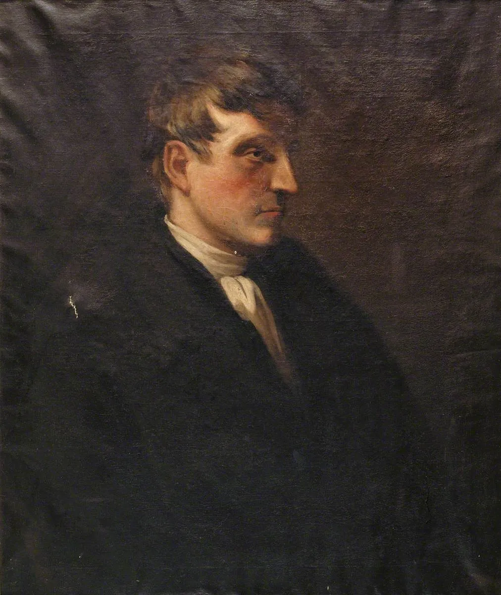 Portrait of an Unidentified Preacher, by L. Hildman, oil, 1850