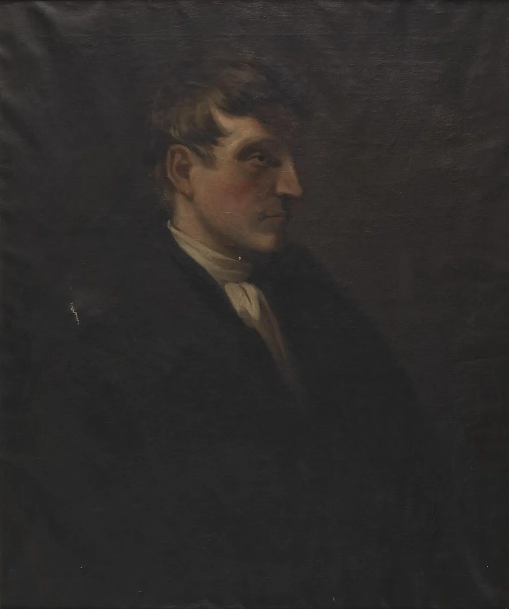 Unidentified preacher, by L. Hildman, oil, 1850