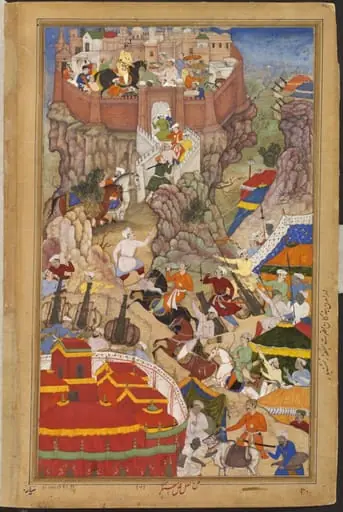 Akbar's entry into the fort of Ranthambhor, by La'l