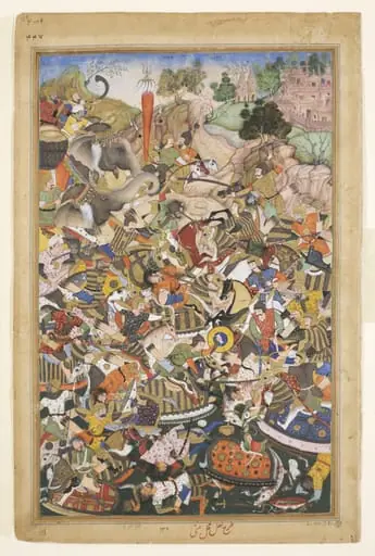Qutb ad-Din Khan and Muhammad Husain Mirza, by La'l