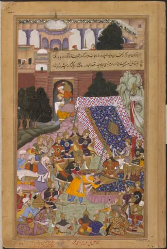 Tarkhan Divana and Husain Quli Khan, by La'l