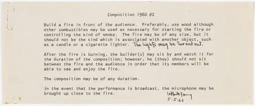 Untitled, by La Monte Young