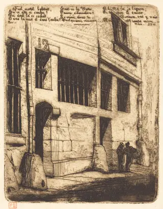La Rue des Mauvais Garçons, Paris (The Street of the Bad Boys), by Charles Meryon