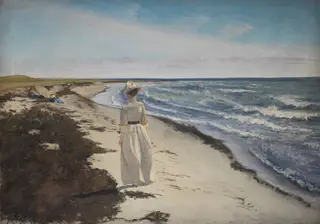 Lady at Karrebæksminde Beach, Zealand