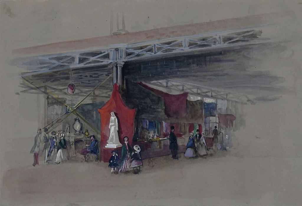 Watercolour of the Great Exhibition, by Lady Honoria Cadogan, watercolor, 1851