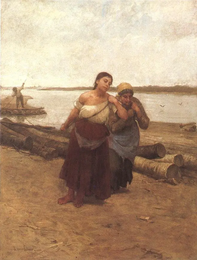 Barge Haulers, by Lajos Deák Ébner