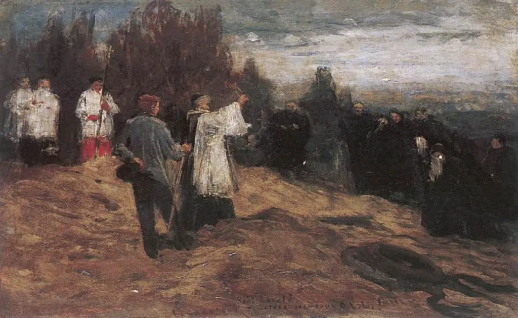 Funeral of László Paál, by Lajos Deák Ébner