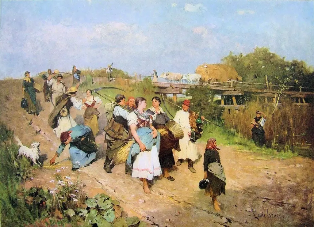 Harvesters Returning Home, by Lajos Deák Ébner