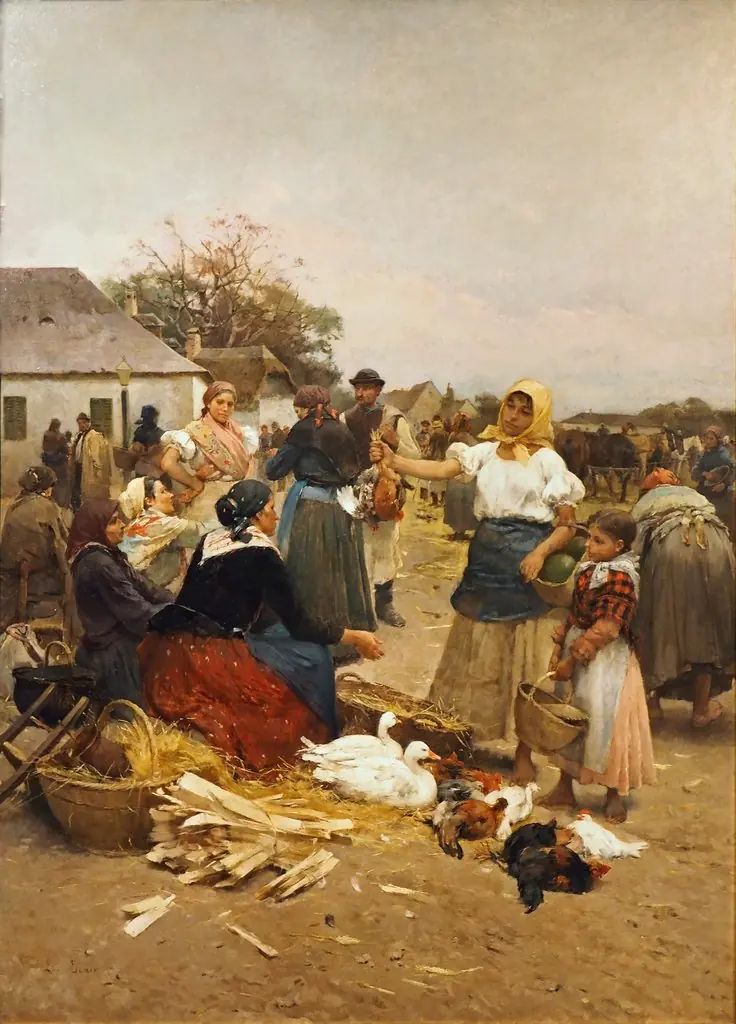 Poultry Market, by Lajos Deák Ébner