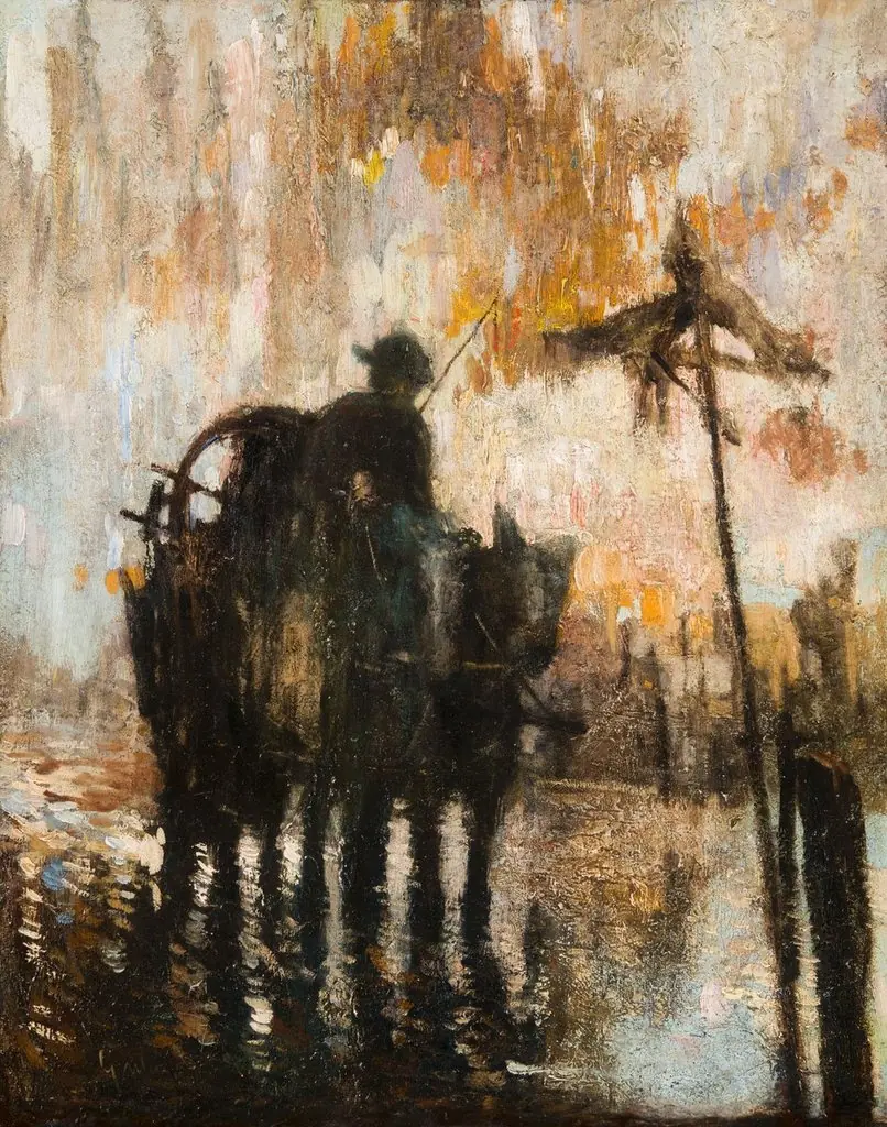 On the Wagon of Death, by Lajos Gulácsy