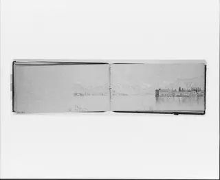 Lake Maggiore May 12 1869 (recto, from sketchbook), by Jervis McEntee