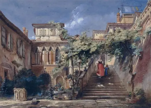 Cortile della Casa Salviati, Venice, by Lake Price