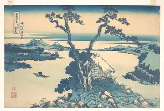 冨嶽三十六景　信州諏訪湖|Lake Suwa in Shinano Province (Shinshū Suwako), from the series Thirty-six Views of Mount Fuji (Fugaku sanjūrokkei), by Katsushika Hokusai
