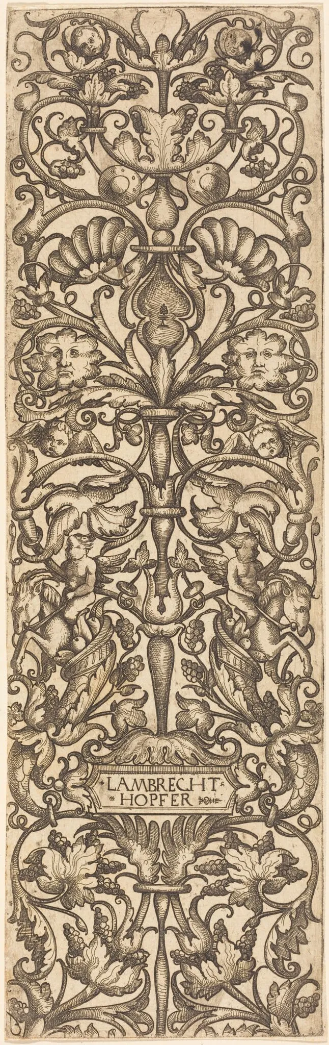 Ascending Ornament, by Lambert Hopfer, ink, 1535