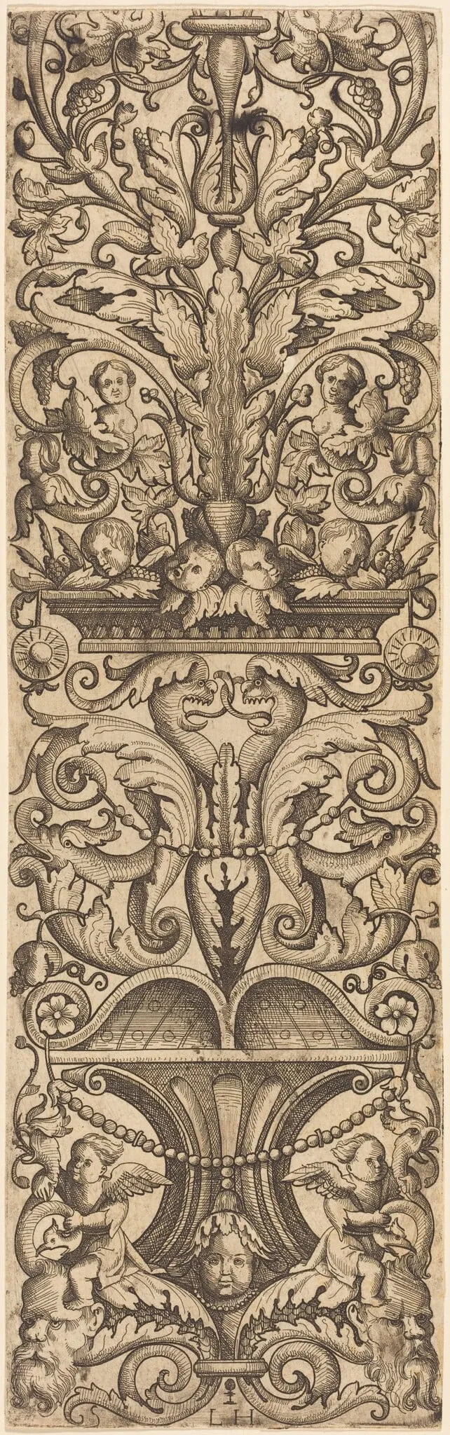 Ascending Ornament, by Lambert Hopfer, ink, 1535