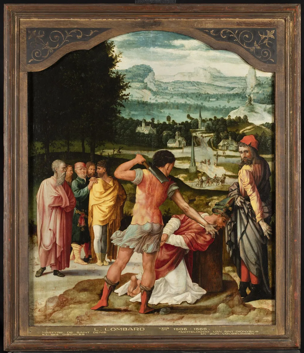 The Decapitation of Saint Denis, by Lambert Lombard, oil, 1535