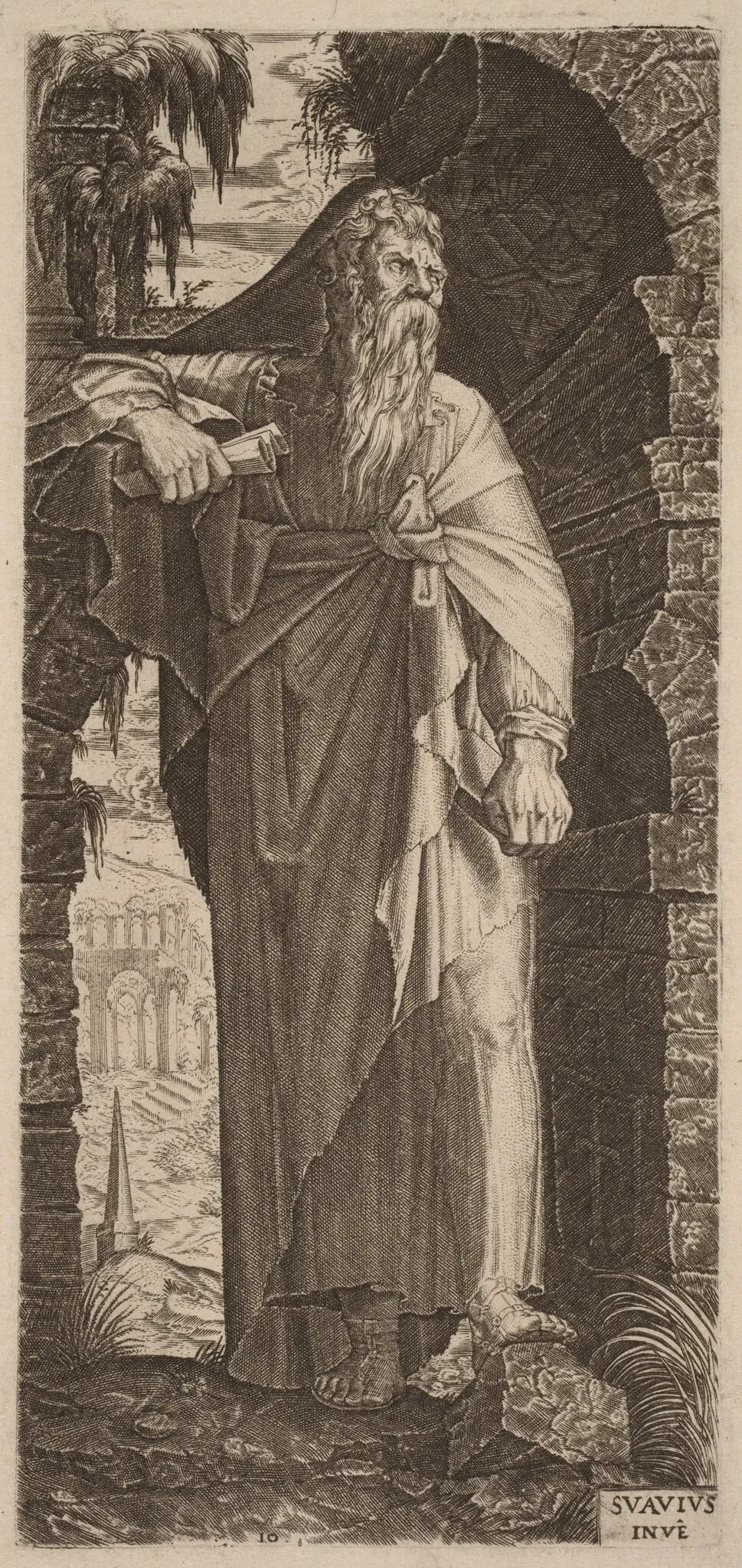 Saint Paul, by Lambert Suavius, ink, 1545