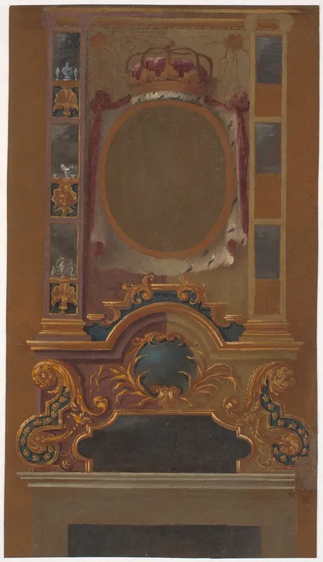 Udkast til kamindekoration, by Lambert van Haven, unspecified, 1667