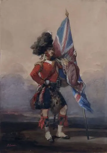 Ensign of the 79th Highlanders, by Lami