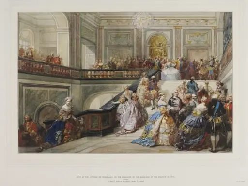 Fete at the Chateau de Versailles in 1745 on the occasion of the marriage of the Dauphin, by Lami