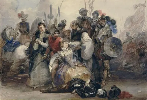 Mary Stuart and the dead body of Douglas