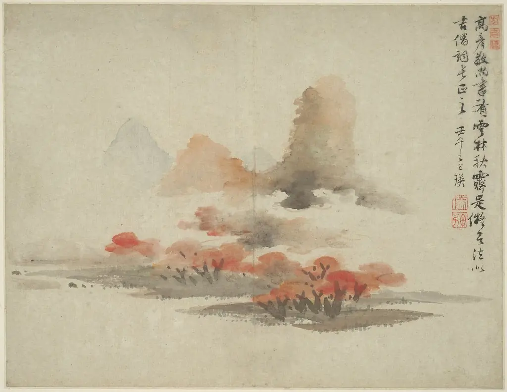 Landscape in the Style of Ancient Masters: after Gao Kegong (1248-1310), by Lan Ying