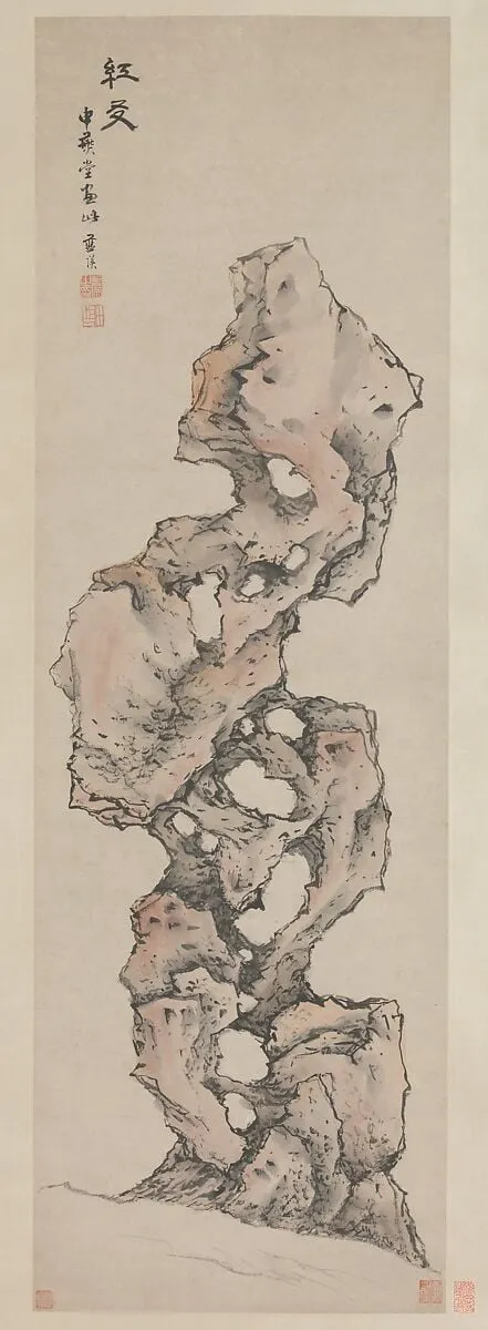 明 藍瑛 紅友圖 軸|Red Friend, by Lan Ying, ink, 1649