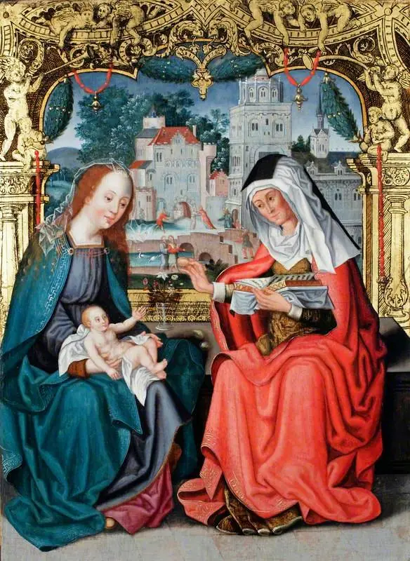 Virgin and Child with St. Anne, by Lancelot Blondeel