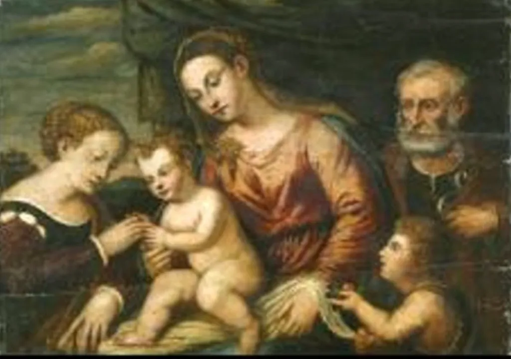 Logodna mistică a sfintei Ecaterina de Alexandria, by Lanciano (atelierul) Polidoro, unspecified