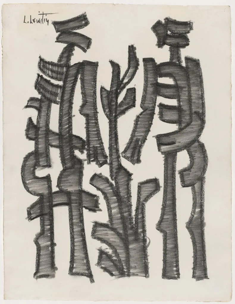 Untitled, by Landès Lewitin, charcoal, 1958