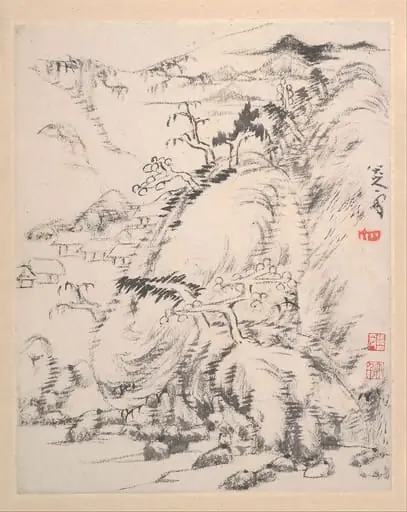 清  朱耷 (八大山人)  山水圖  冊|Landscape album