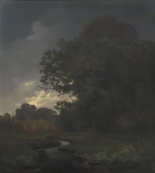 Landscape in Cloudy Weather. Late Afternoon