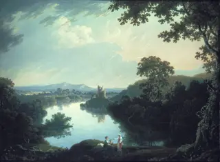 Landscape in Wales, by Joseph Wright of Derby