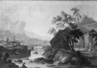 Landscape with a Bridge over a River
