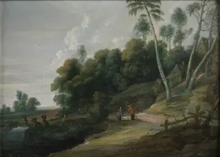 Landscape with a Road near a Lake