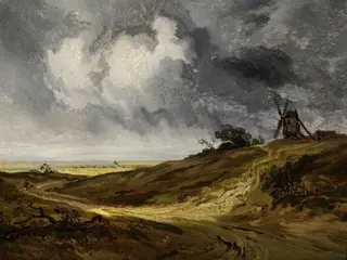 Landscape with a windmill