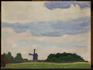 Landscape with a windmill