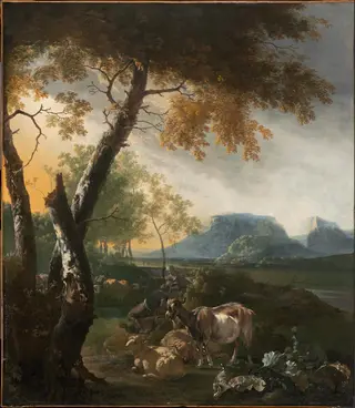 Landscape with Goats, by Adam Pynacker