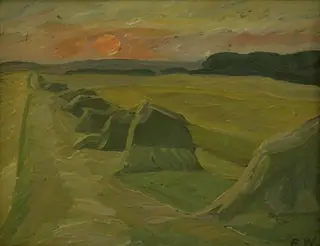 Landscape with Haystacks