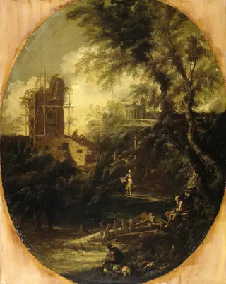 Landscape with Hermit, Pilgrim and Peasant Woman
