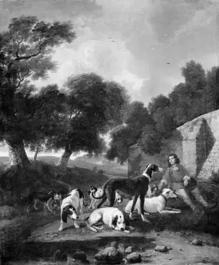 Landscape with Hunter and Dogs
