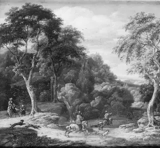 Landscape with Huntsmen