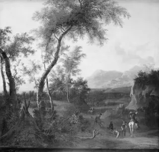 Landscape with Huntsmen