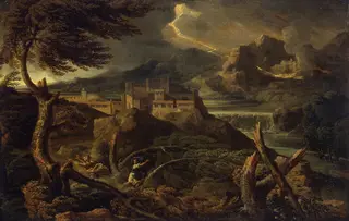 Landscape with Lightning, by Gaspard Dughet